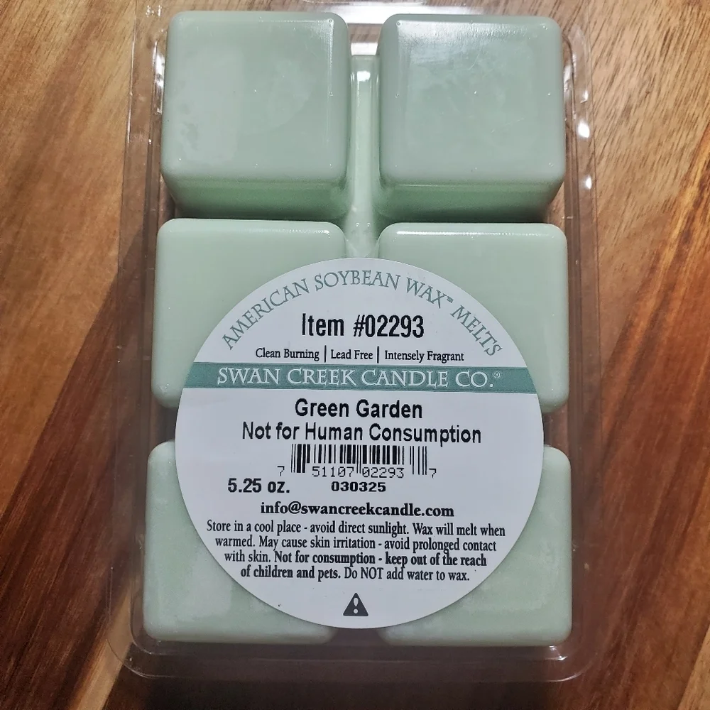 GREEN GARDEN by SWAN CREEK CANDLE CO. Herbal Melts 100% Natural Wax 5.25 oz NWT